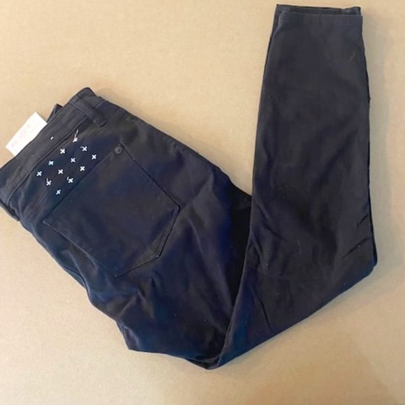 Tsubiksubi Black Crop Stretch Jeans Zip 